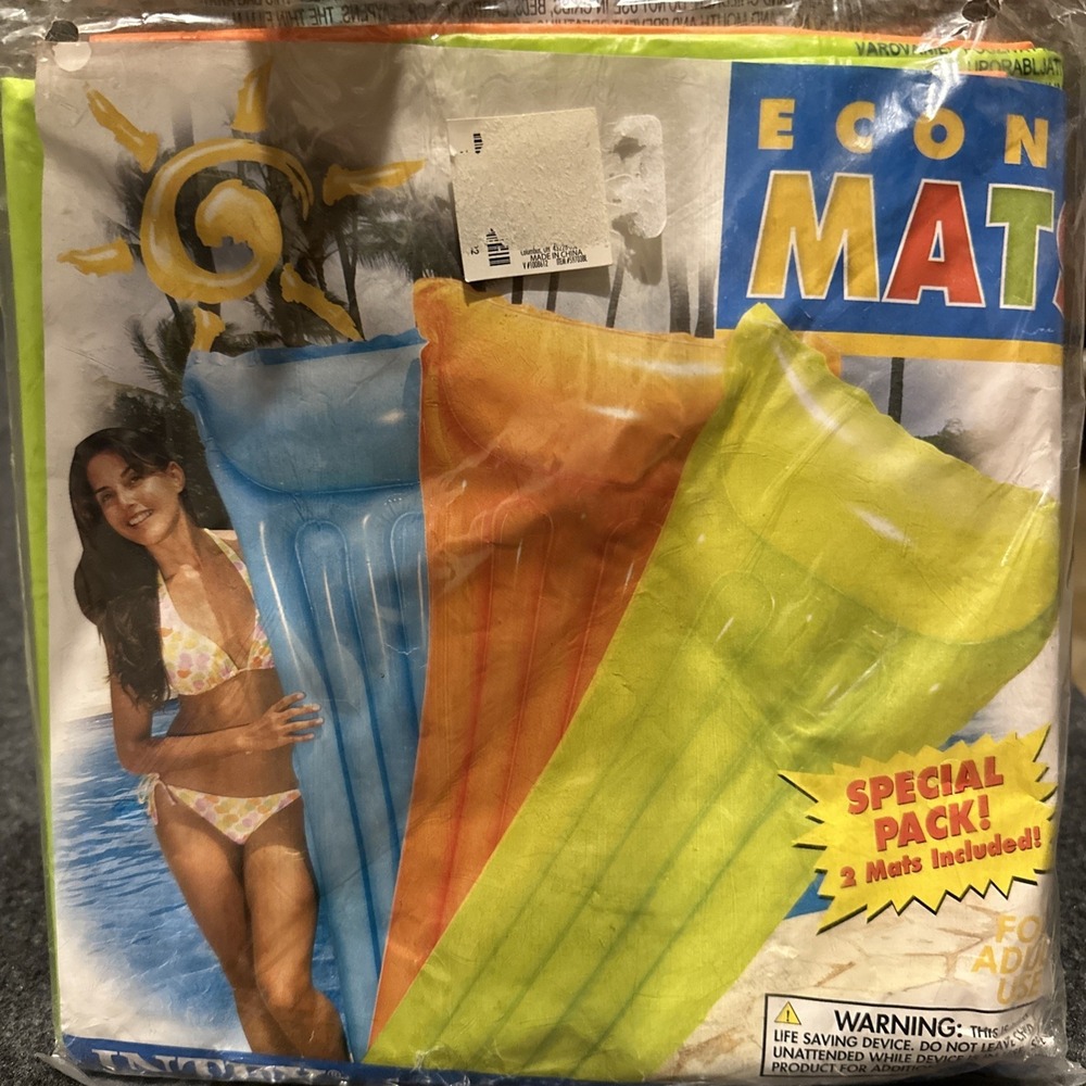 Intex Wet Set  Pack Of 2‎ 72" Glossy Pool/Beach Toy Float #59703BL Orange Green